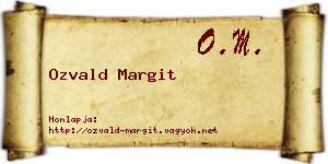 Ozvald Margit névjegykártya
