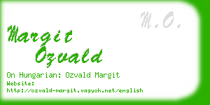 margit ozvald business card